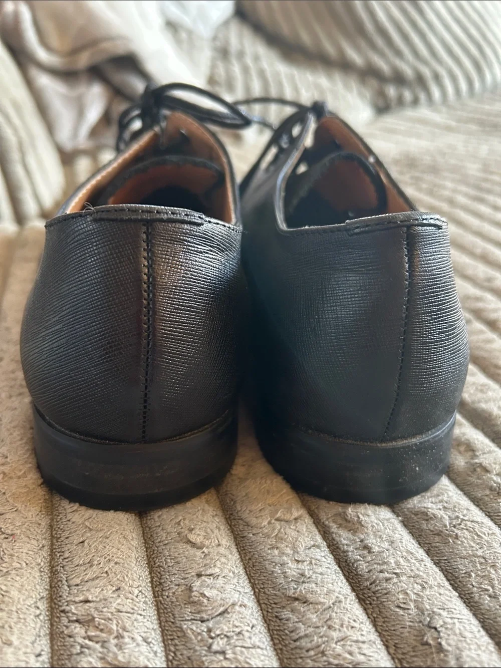 Express Men’s Leather Dress Shoes Size 8 NWT Lace-Up Oxfords Brand New Unworn
